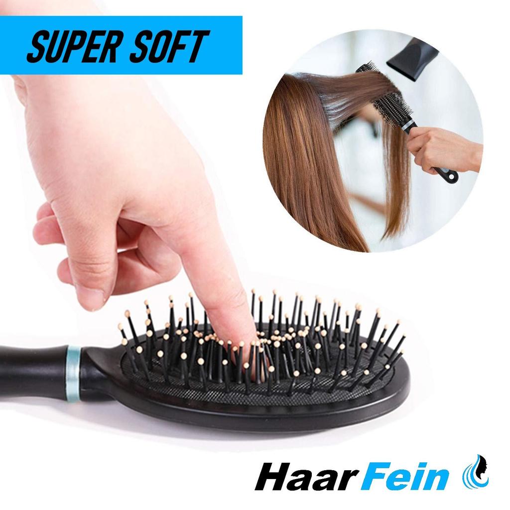 HAARFEIN Hairbrush Set Round All-Purpose Detangling Skeleton Sassoon Brush [4-pack]