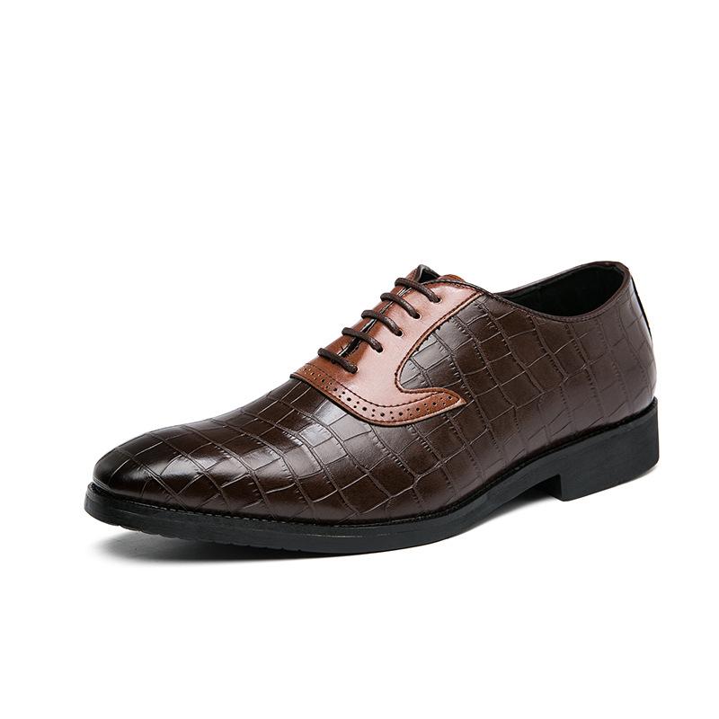 Luxury Mens Oxford Genuine Leather Shoes Black Brown Classic Shoes Brogue Lace Up Dress Wedding Office Business Men Formal Shoes