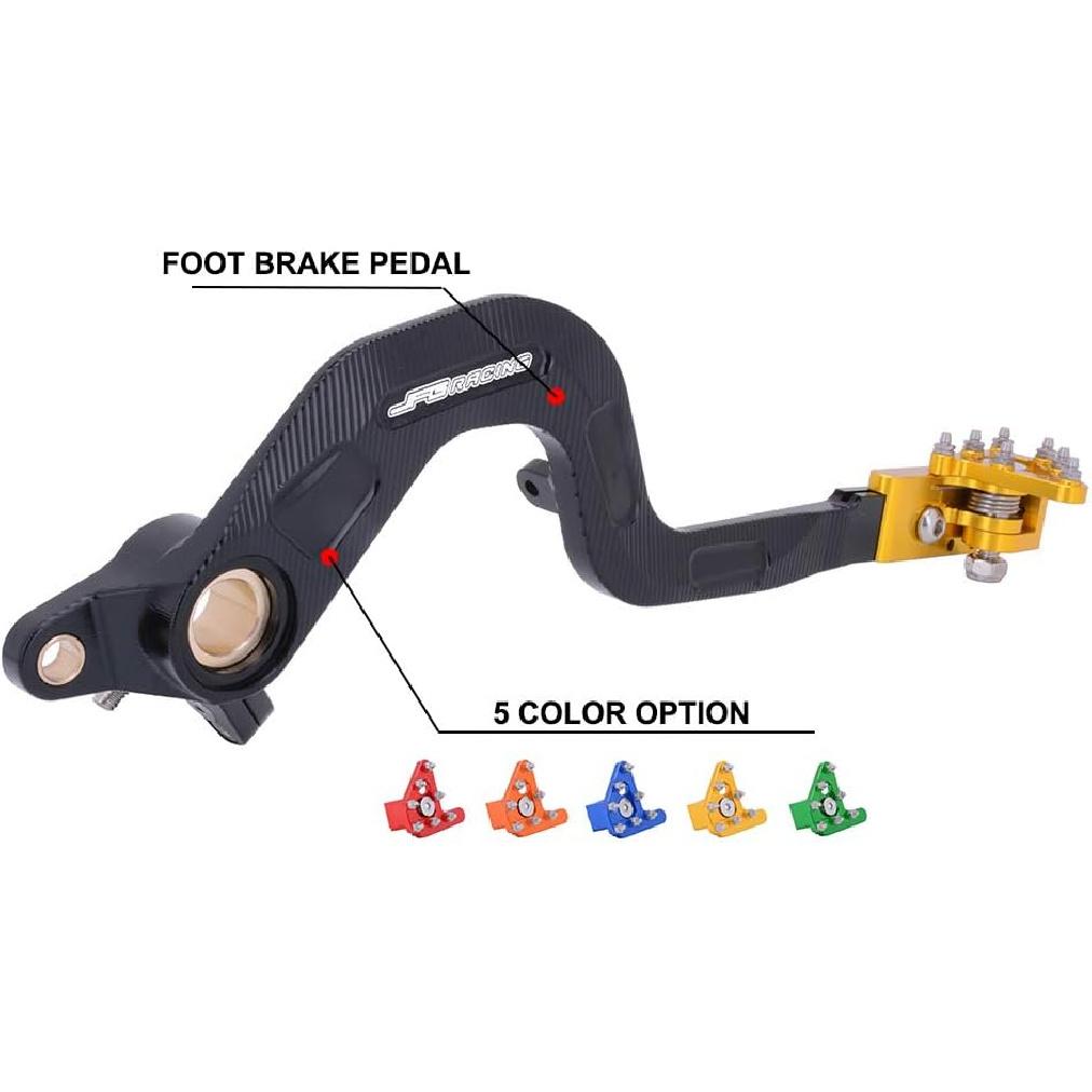 AnXin Motorcycle Rear Brake Pedal Foot Lever for DRZ400 00-04,DRZ400S 00-23,DRZ400E 00-07,DRZ400SM 05-23 Gold