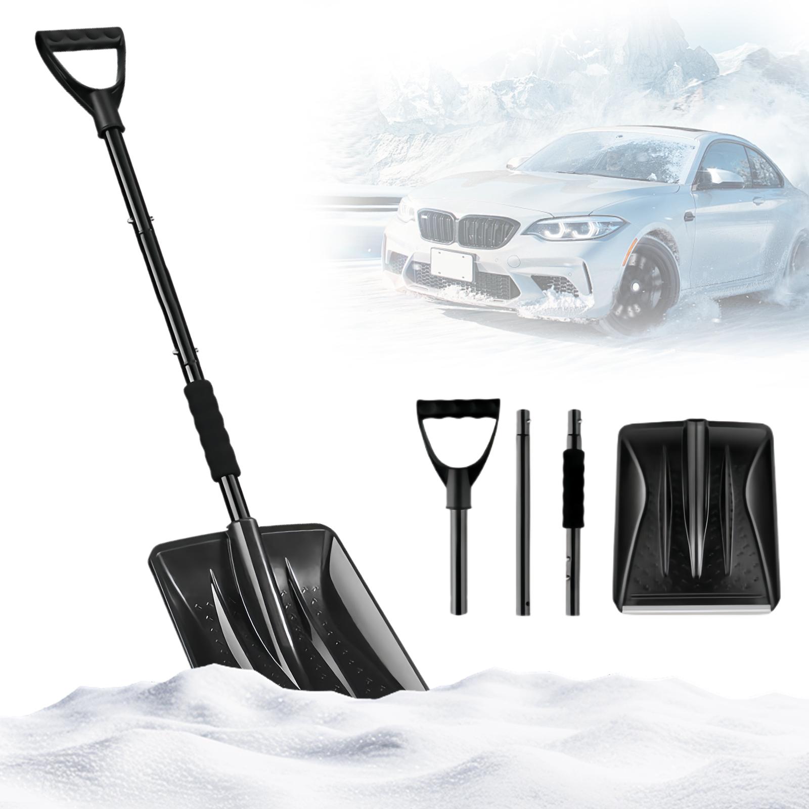 Регулируемая автомобильная снеговая лопата, большая емкость, портативная лопата для выживания, съемная, вращающаяся, для уборки снега, грязи и создания снеговиков China Mainland