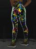 New Luminous High-Waist Yoga Pants - European & American Peach Print Sports Leggings for Women