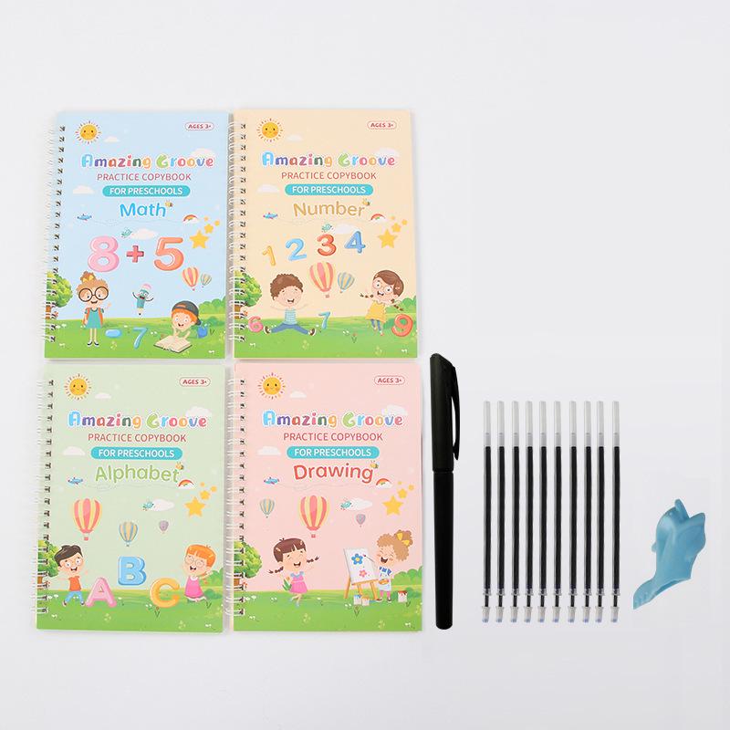 Children's Handwriting Practice Workbook: English Alphabet, Numbers & Calligraphy for Toddlers