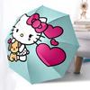 Hello Kitty, Puppy Automatic Open/Close Umbrella-Cute Umbrella with Cute Design, Portable 3-Fold Compact Umbrella for Men & Women, Halloween