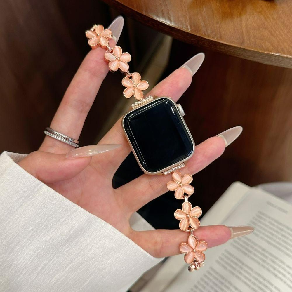 five Petaled flower Watch Strap For Apple Watch Bands 49 46 42 41 40 38 45 44mm Correa For iWatch S11 Wristband 10 9 8 Bracelet