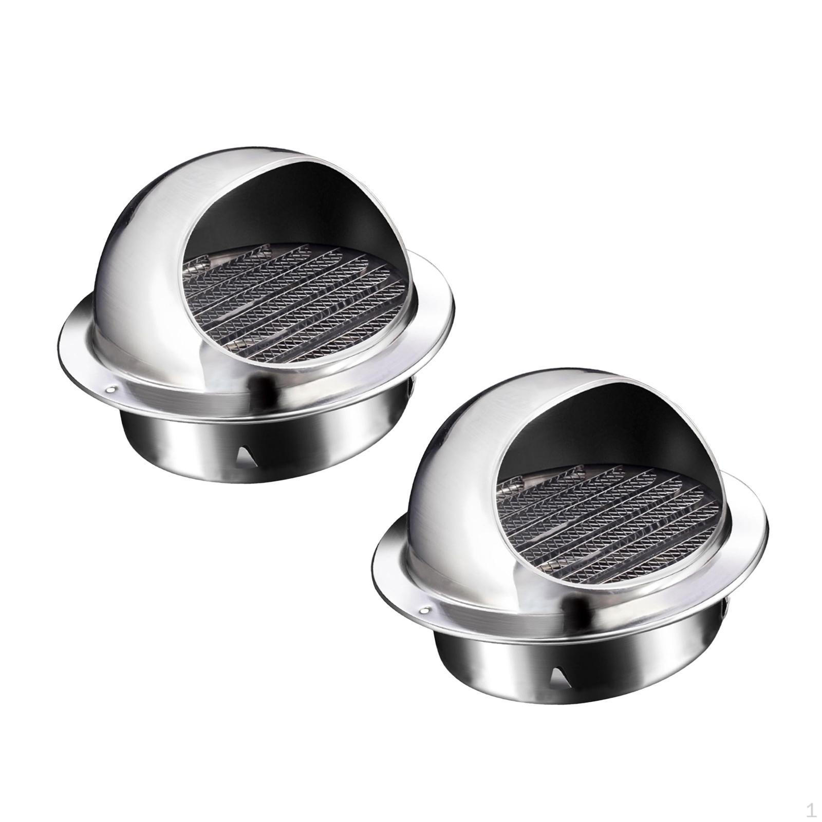 

2 Pack Outdoor Round Vent Covers with Rainproof Mesh Screen For 200mm Pipe