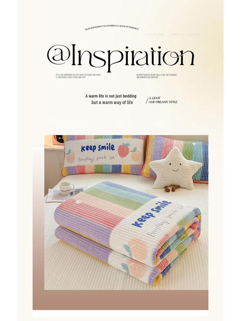 Set Gros de Plapumă de Catifea și Cuvertură de Pat 3 Piese: Lenjerie de pat caldă de iarnă și protecție de pat