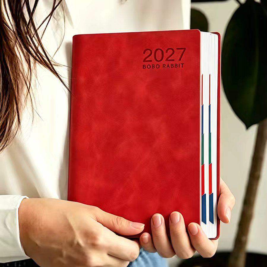 A5 2027 English Schedule Book: Elegant Daily Planner & Self-Discipline Notebook