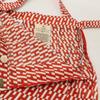 HERMES Authentic domestic product: RE EDITION1973 5H0399DQ Wool Silk H-pattern Belted Tuck Flare skirt 36 Red x whiteUsed