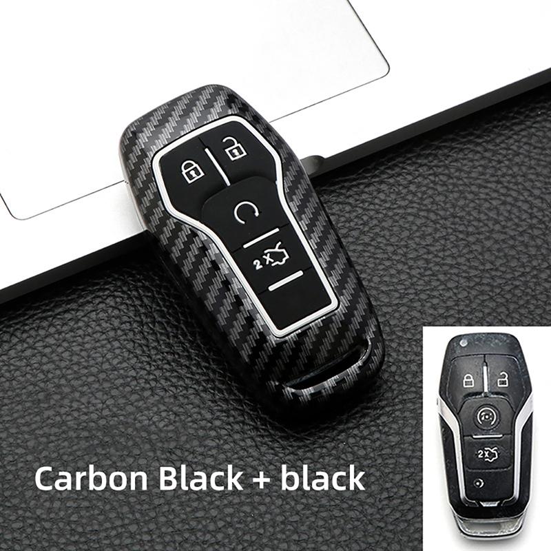 Abs Carbon Fiber Auto Key Fob Caser Fit For Ford Fusion Mondeo Mustang F-150 Explorer Edge Auto Auto Accessories