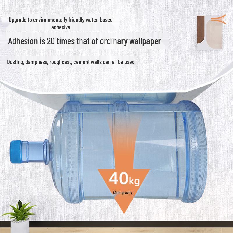 3D Self-Adhesive Waterproof Wallpaper Stickers for Dorms – White, Moisture-Proof Cover-Up