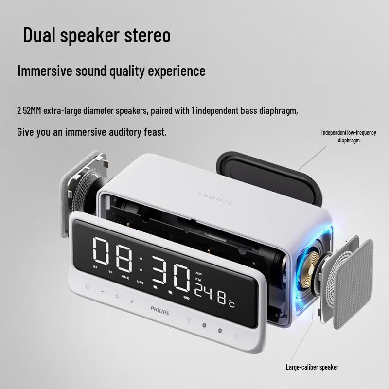 Philips TAS3609 Bluetooth Speaker with Alarm Clock