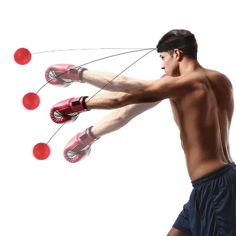 Head-Mounted Boxing Reflex Ball for Training