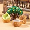 Mini Cute Dollhouse Simulation Bamboo Rattan Hand-woven Chair Dustpan Vegetable Food Storage Basket Dolls Miniature Decor 1PC