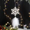 1PC Acrylic Christmas Christmas Elements Christmas Tree Pendant Decoration Atmosphere Gift Feather Decoration Holiday