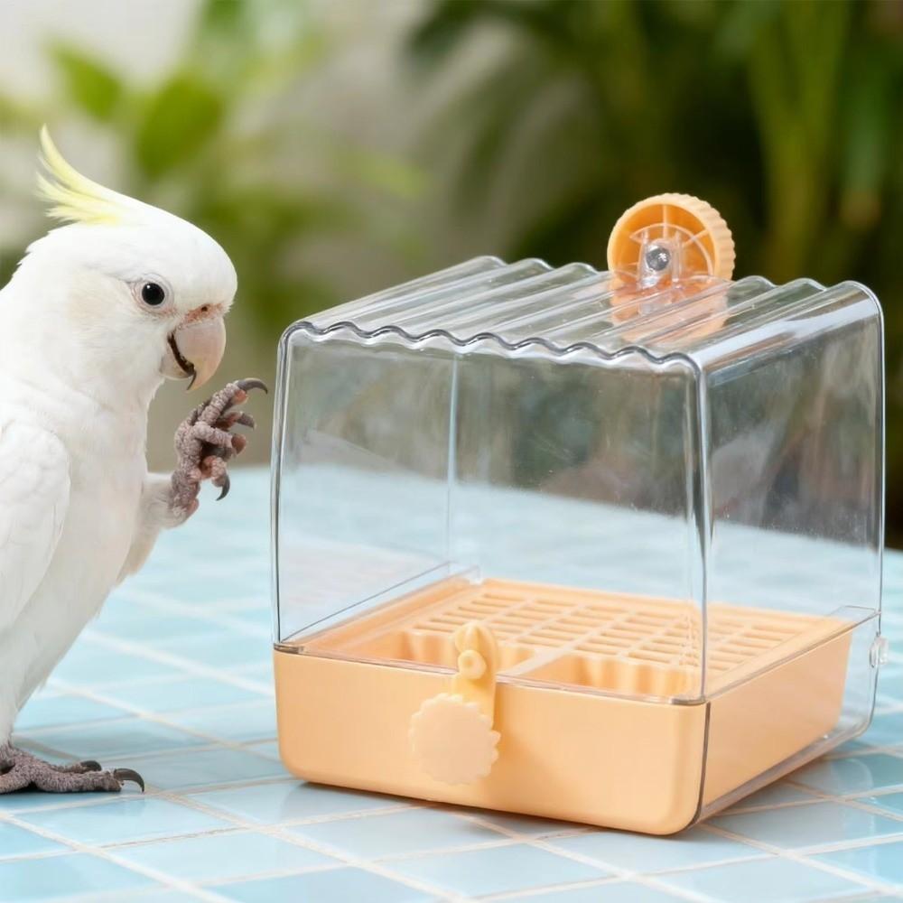 Bottom Drawer Parrot Bath Transparent Parrot Bathing Pool Bird Shower Box Bird Bathtub Bird Cage