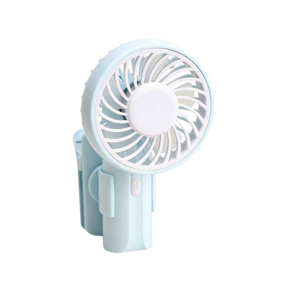 Portable Handheld Fan Rechargeable Small Fan Lightweight Pocket Fan Air Coolers синий