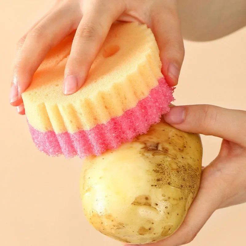Esponja de lavar louça de dois lados, limpeza de cozinha, esfregão forte, esponja milagrosa, esponja mágica de limpeza doméstica para cozinha