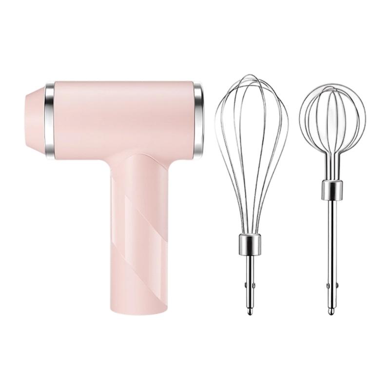 

3 Adjustable Handheld featurings 800mAh Battery And Attachments Ideal For Whipping Mixing рожевий