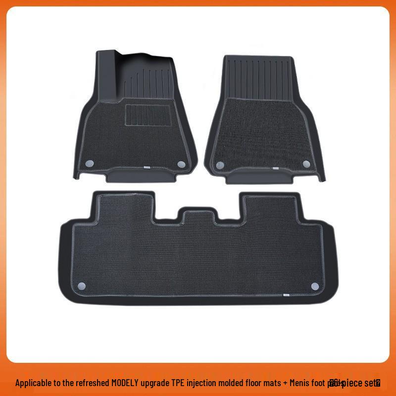 Tesla Model Y TPE All-Weather Floor Mats - Full Coverage Waterproof Design
