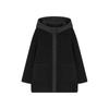 MOHANIMEI Korean Style Faux Lamb Wool Patchwork Hooded Jacket