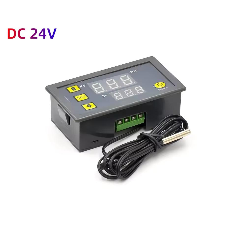 W3230 12V 24V AC110-220V Linea sonda 20A Termostato digitale con display a LED per controllo della temperatura con strumento di controllo del calore/raffreddamento