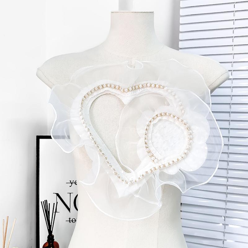 1Pcs Lace Tassel Sequin Patch DIY Sewing Applique Wedding Dress Back Decoration Stage Performance Clothing Coat Accessories
