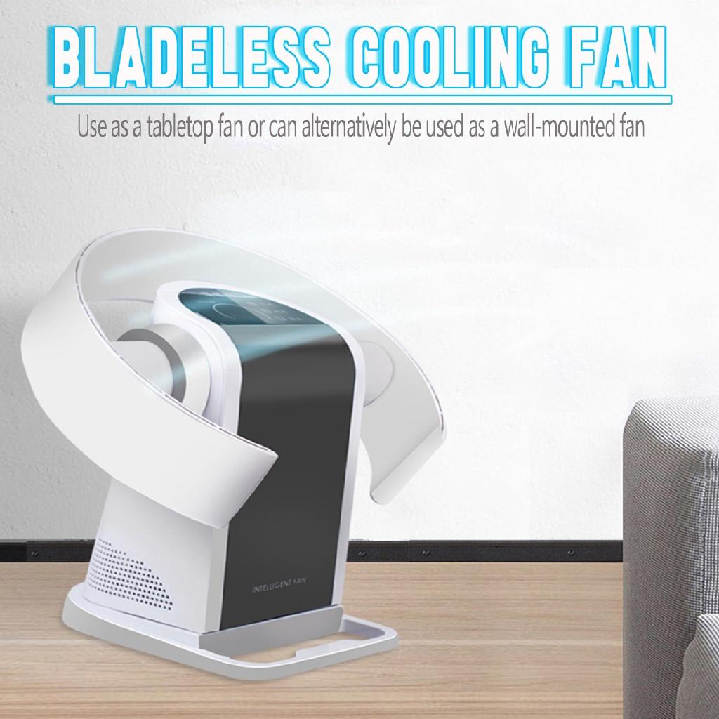 37W Electric Fan Mini Bladeless Air Conditioner Wall-Mounted Tabletop Cooling Remote Control Home Office