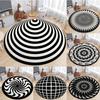Covorașe Iluzie Optică Vortex 3D Covorașe Zonă Capcană Covorașe Rotunde Anti-Alunecare Covoare Zonă pentru Sufragerie Covor Capcană Vortex Pluș Scurt
