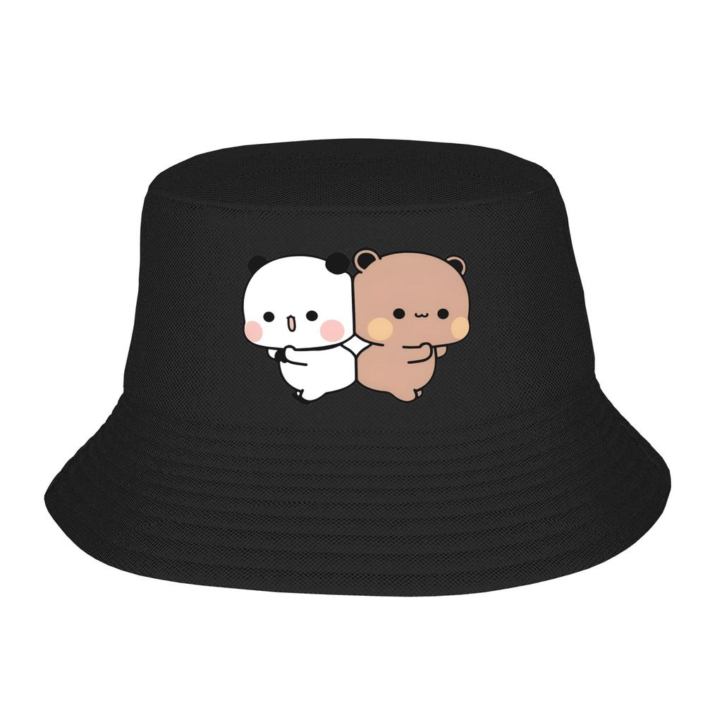 Style Bubu Yier Beer Cartoon Bucket Hat Women Foldable Hiking FisherUnisex Cap Vocation Getaway Headwear Boonie Hat