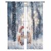 Weihnachten und Winter Schneeflocken Vorhänge für Wohnzimmer Schlafzimmer Home Dekoration Fenster Voile Tüll Vorhang Vorhänge