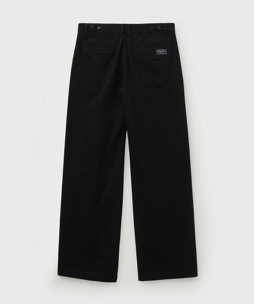 Seteo Relaxed Cotton Chino Pants Black