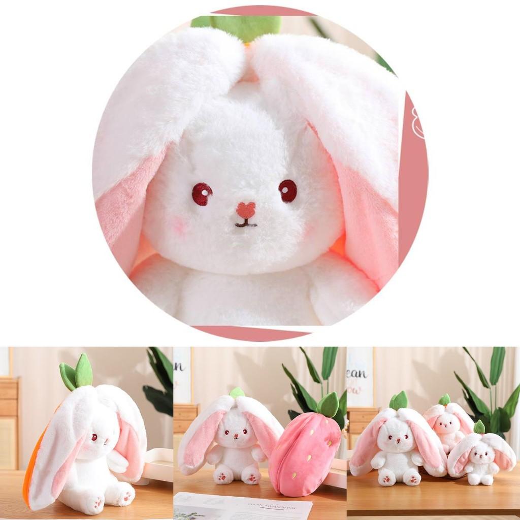 Adorable Transformable Fruit Rabbit Plush Toy