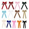 Soft Flannel Bow Ornaments Velvet Ribbon Xmas Pendant, Christmas Tree Ornament, Reusable Party Supplies Decorative Retro Style Hanging Pendant