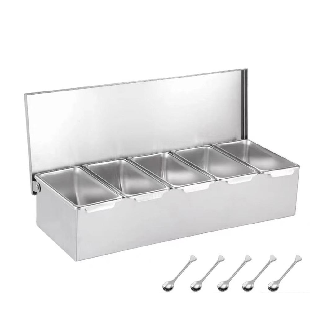 Récipient d'assaisonnement à épices créatif Récipient de stockage d'assaisonnement à plusieurs compartiments Organisation de la maison