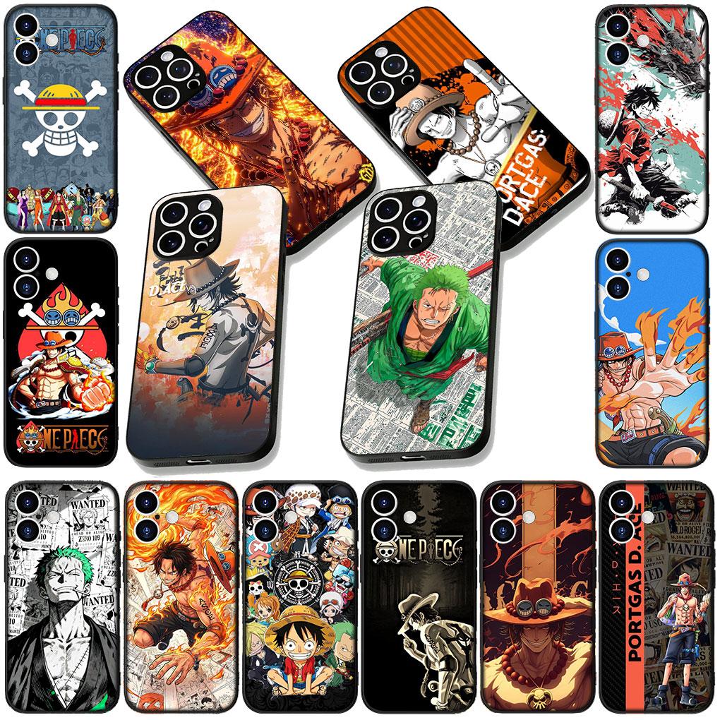 Cover for Samsung Galaxy A05 A06 A14 A50 A51 A52 A12 A13 A17 A70 A07 A25 A26 A56 A23 M53 Case Portgas D Ace One Luffy Piece Zoro