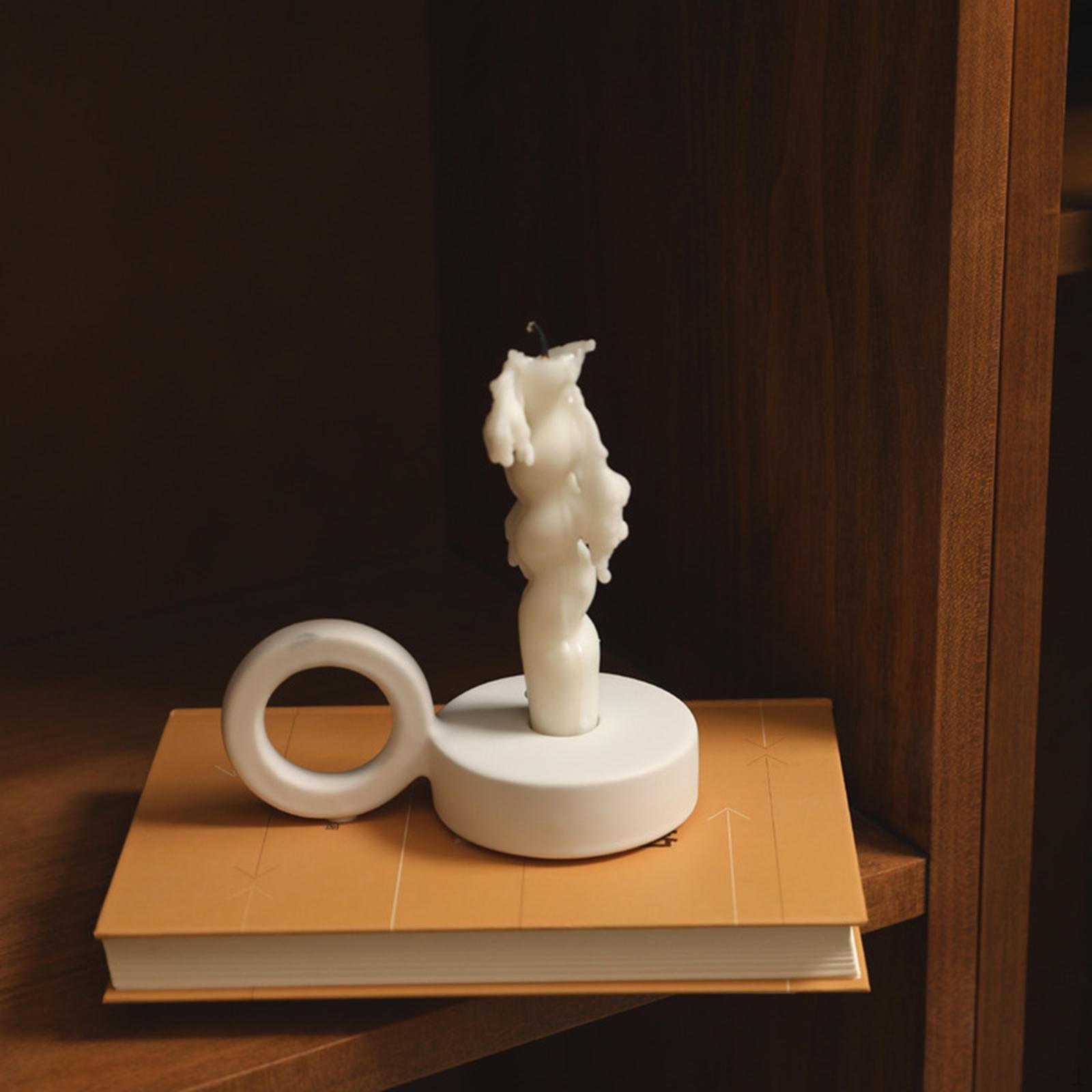 

Подсвечник Подставка для чашки при свечах для подарков на новоселье белый