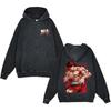 Baki Hanma Anime Streetwear Hoodie Heavyweight Cotton Washed Vintage Style Mens Long Sleeve Pullover