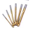 6pcs/lots 3-8mm Titanium Coated HSS Drill Bit Electric Drill Plastic Metal Hole Grooving Drill Salw Carpenter Woodworking Tools