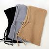 Thick Winter Knitted Hooded Caps Women One-Piece Beanie Hats Outdoor Balaclava Neck Warmer Scarf Windproof Ear Protection Bonnet
