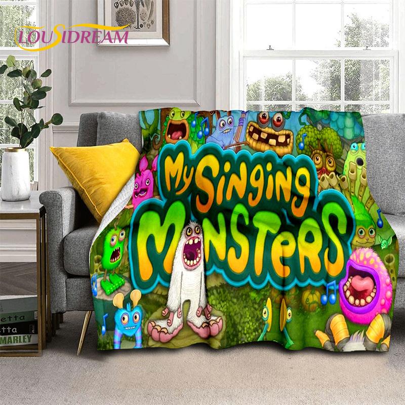 Cartoon Video Music Game My Singing Monsters 3D Blanket,Soft Throw Blanket for Home Bedroom Bed Sofa Picnic Travel Blanket Kids