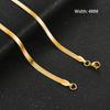 2/3/4/5mm Wide Women Stainless Steel Flat Blade Chain Necklace for Men Trendy Accessories Neck Choker Jewelry Gift