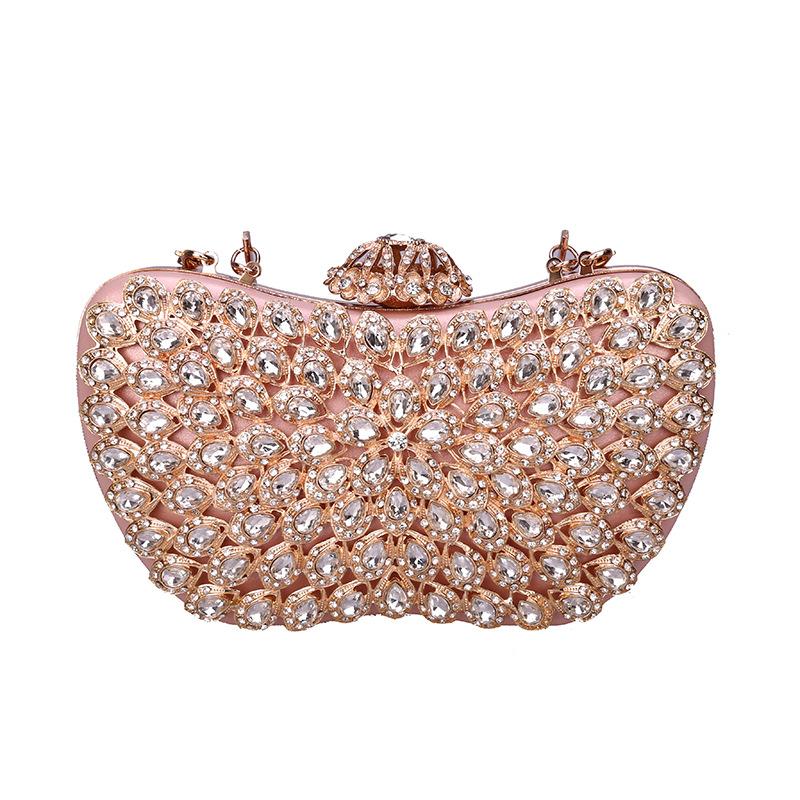 Summer popular women's diamond-encrusted bag chain shoulder messenger bag dinner clutch bag