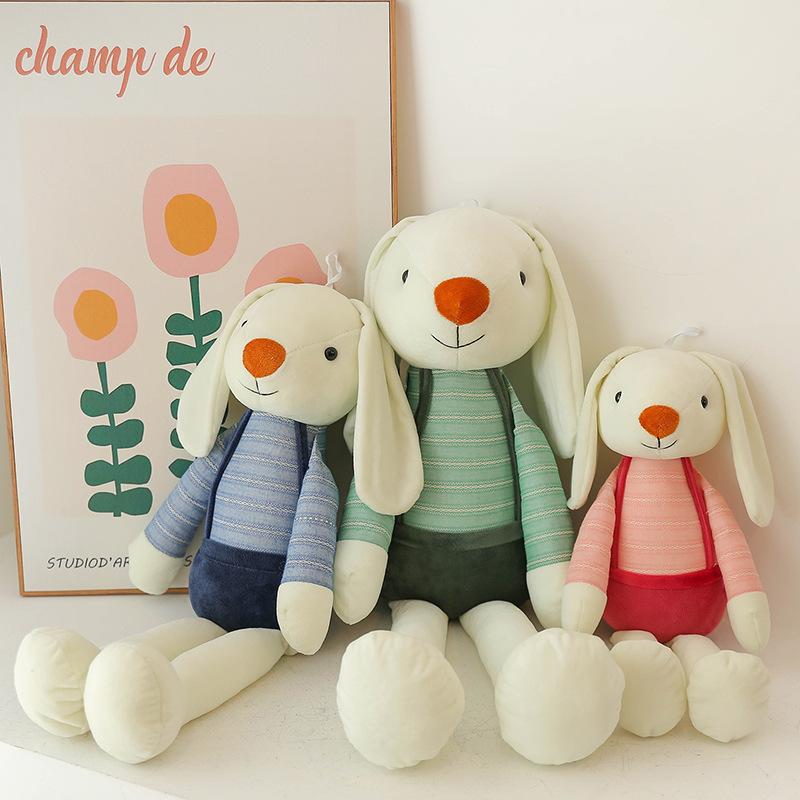 Muñeco de Peluche Lindo Conejo Tangtang Conejito Blanco Muñeco Calmante para Niños Almohada para Niñas Regalo de Cumpleaños