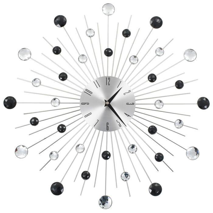 VidaXL Horloge Murale avec Mouvement à Quartz Design Moderne 50 cm Décoration 50641