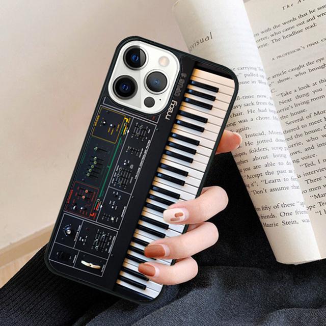 Vintage Synth Synthesizer Moog Print Phone Case Back Cover for iPhone 17 Air 16 15 14 13 11 12 Pro Max Plus Coque