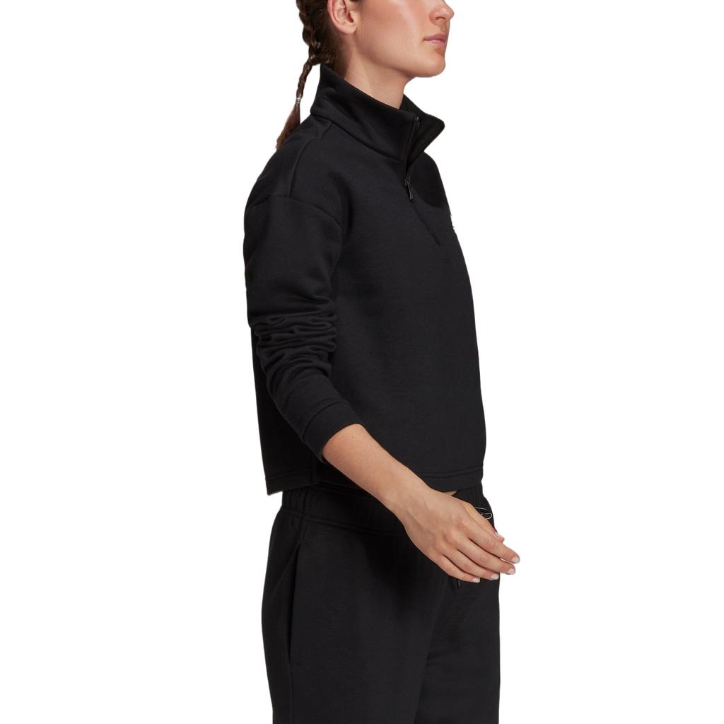 Adidas Essentials Primegreen Comfort Fleece Loose Long Sleeve Sweatshirt Women tops Black H09267