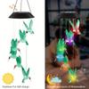 Color Changing Butterfly Dragonfly Hummingbird Solar Powered Waterproof Outdoor Wind Chimes Light for Party Garden Door Decor