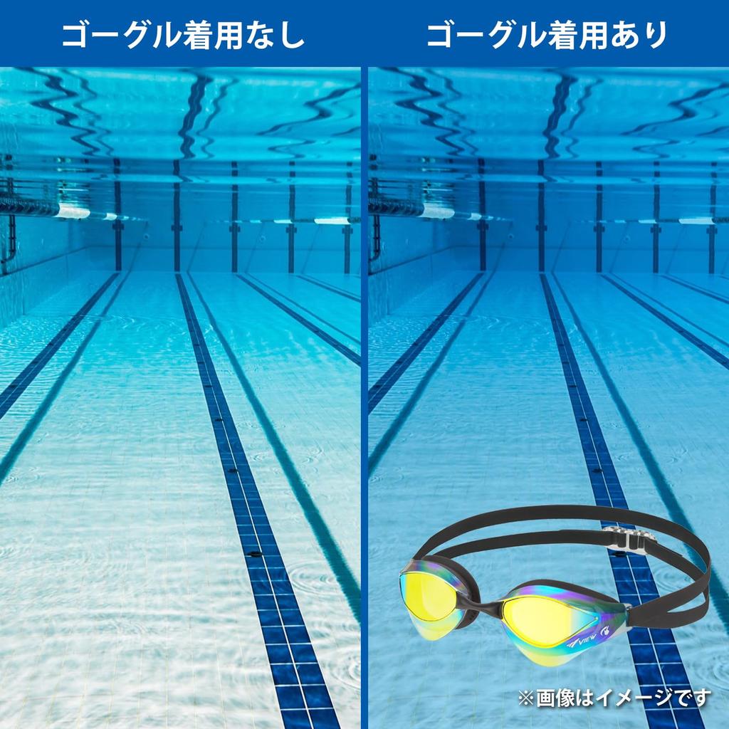 Swimming Goggles BladeORCA Made In Japan Racing Cushioned Mirror Type For Ages 10 To Adults Fina Approved Model Equipped with SWIPE Function V230SAMC
