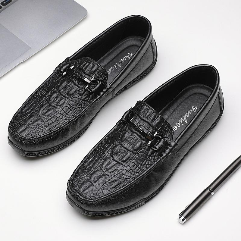 Neue Doudou Schuhe Herren Business Casual Lederschuhe Weiche Sohle Atmungsaktiv Britische Fahrschuhe Krokodilmuster Schuhe Herren
