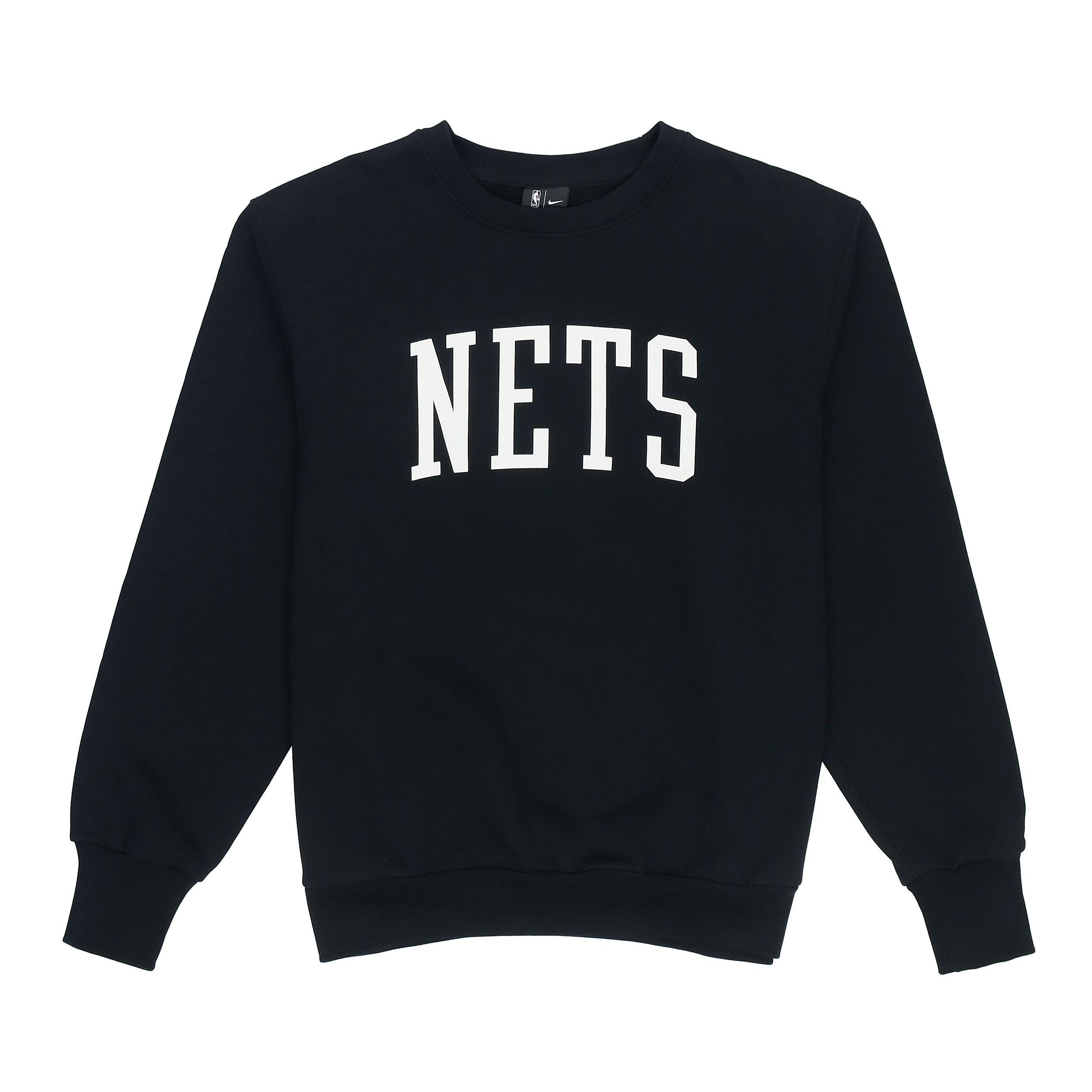 Nike MENS Letter Print Brooklyn Nets Crew-neck Black Men s DD2961-010 M